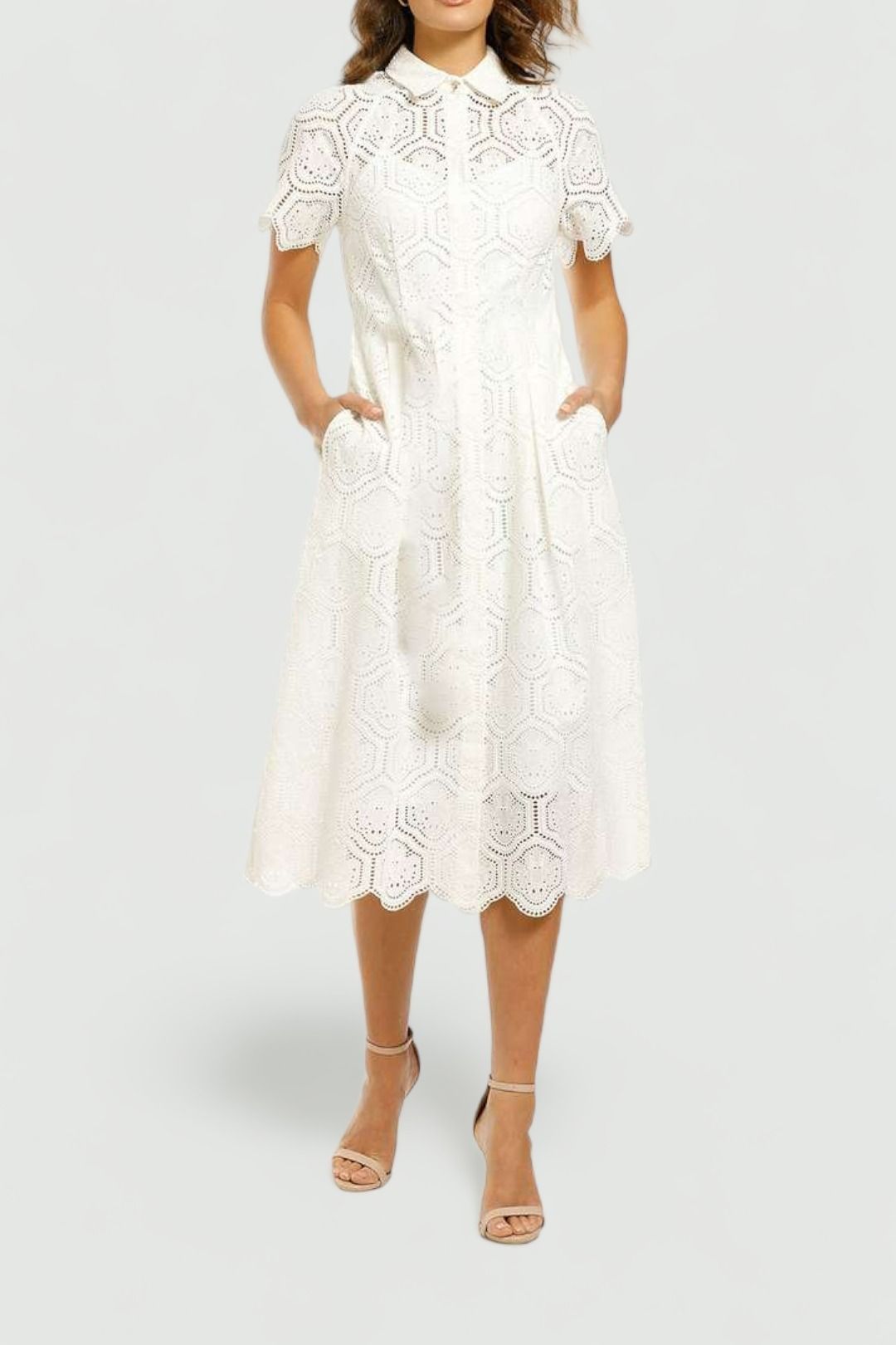 Rebecca-Vallance-Savannah-SS-Midi-Dress-Ivory-Front