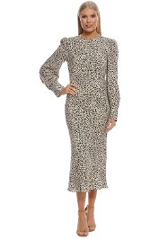 Rebecca Vallance - Anya Dress - Leopard Print - Front