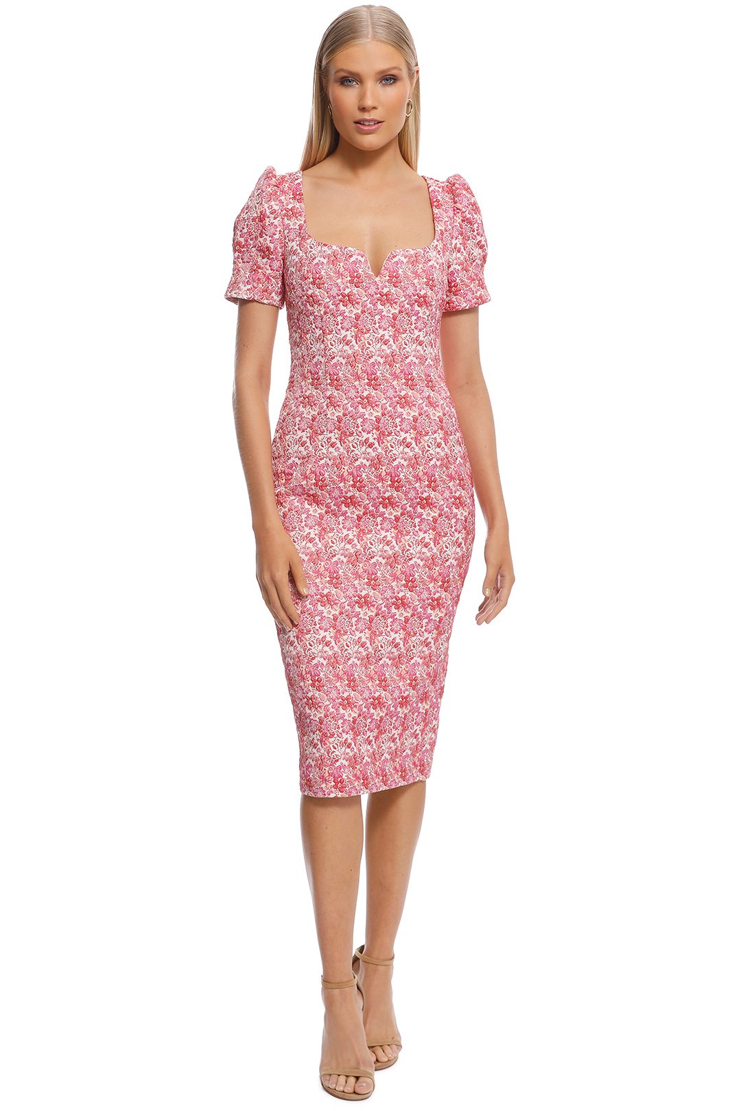 Rebecca Vallance - Estelle Dress - Ivory Floral - Front