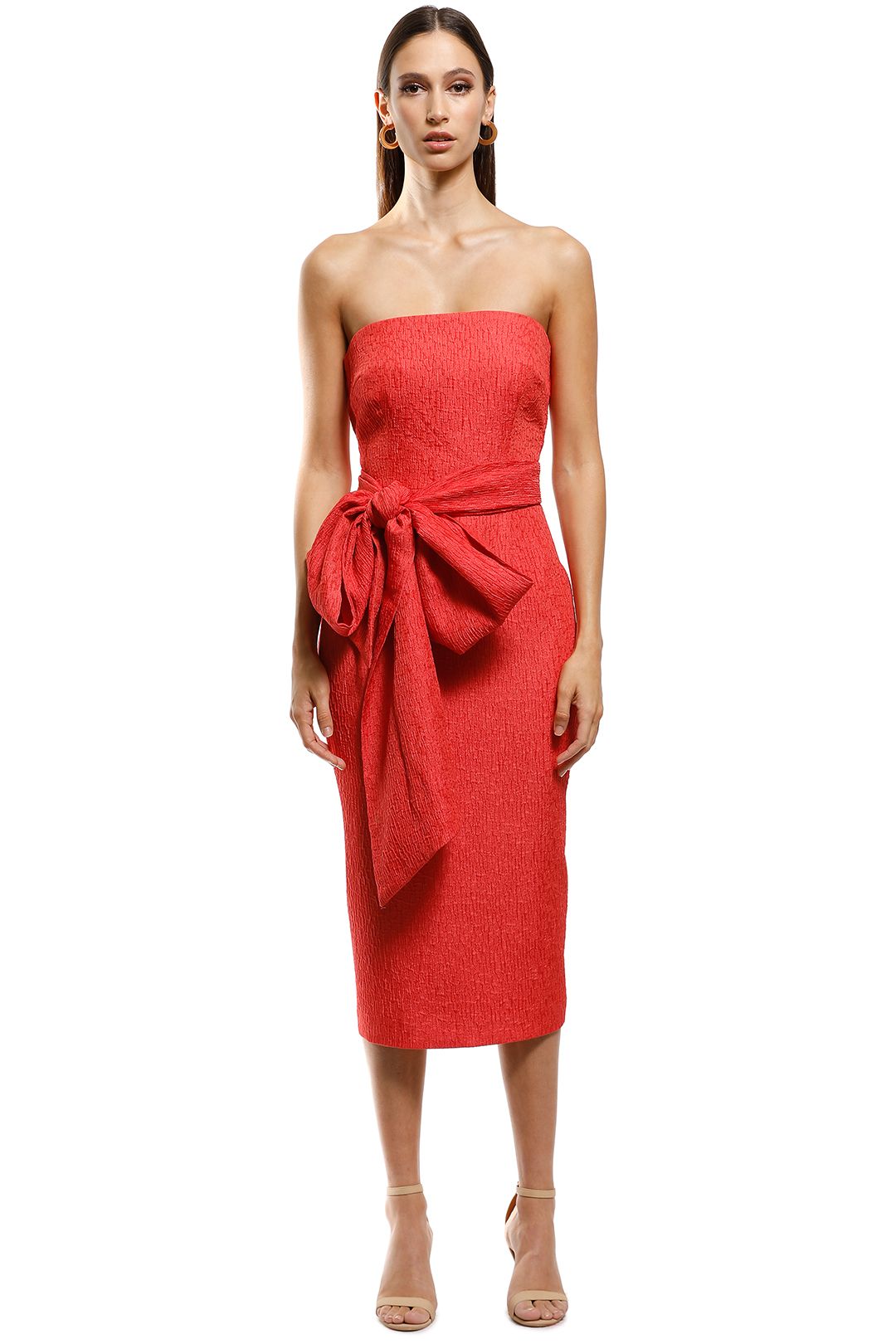 Rebecca Vallance - Francesca Tie Midi - Orange - Front