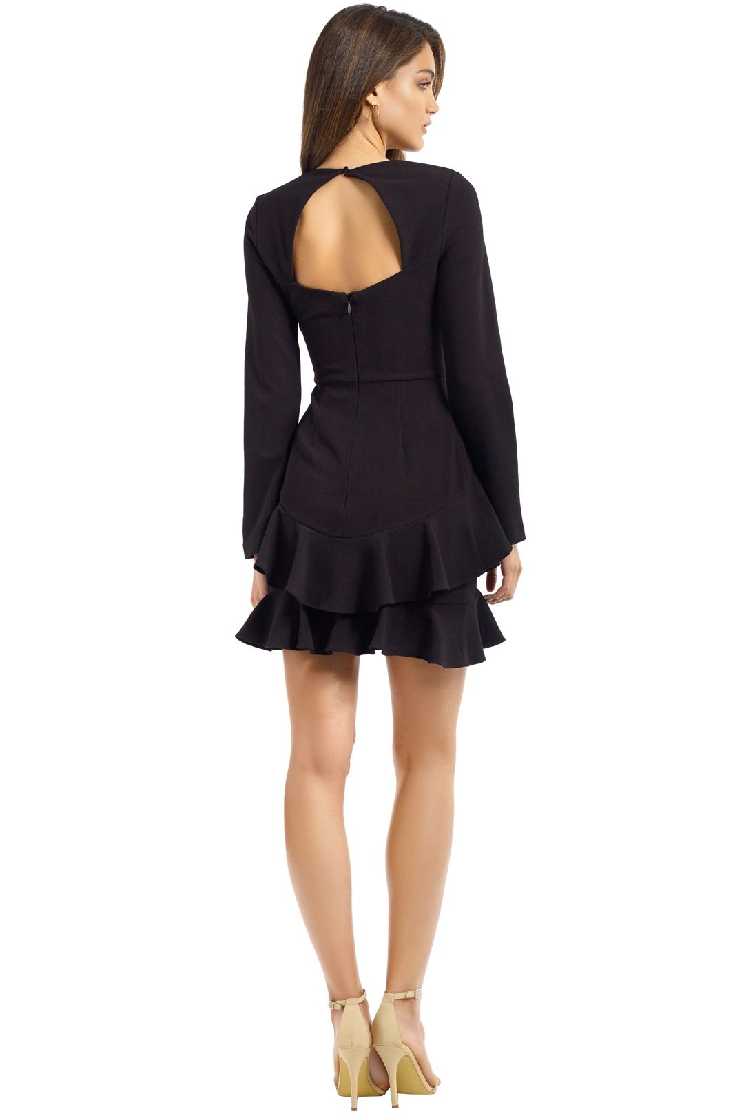 Rebecca Vallance - Havana LS Mini Dress - Black - Back