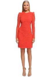 Rebecca Vallance - Mae Lace Mini Dress - Orange - Front