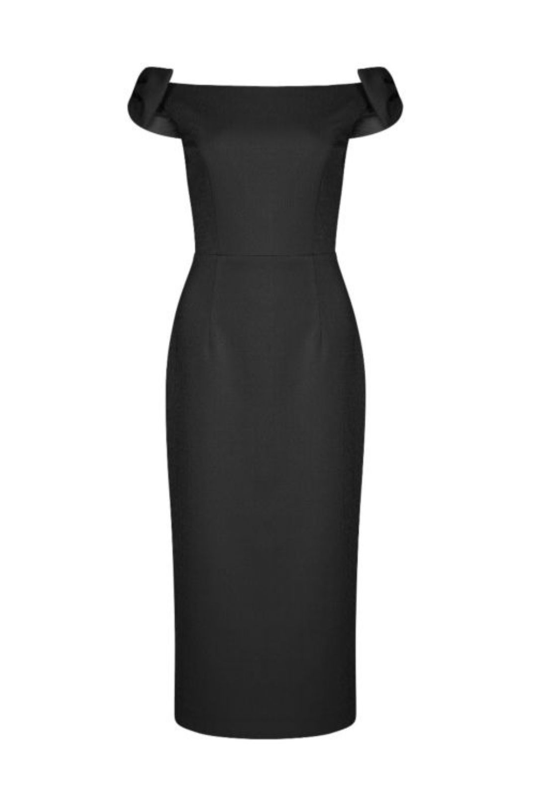 Hire Winslow Midi Dress Black Rebecca Vallance GlamCorner