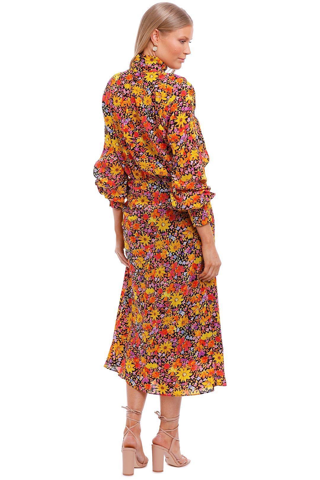 Rebecca Vallance Arles Midi Dress Print High Neck