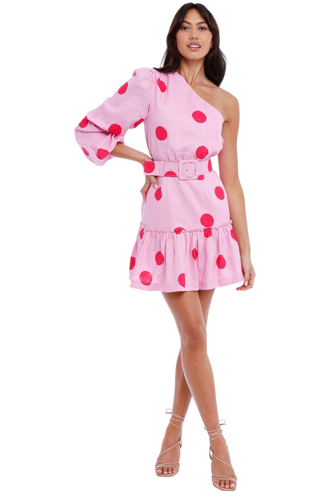 REBECCA VALLANCE - Dalia Mini Dress - Pink Polka Dot