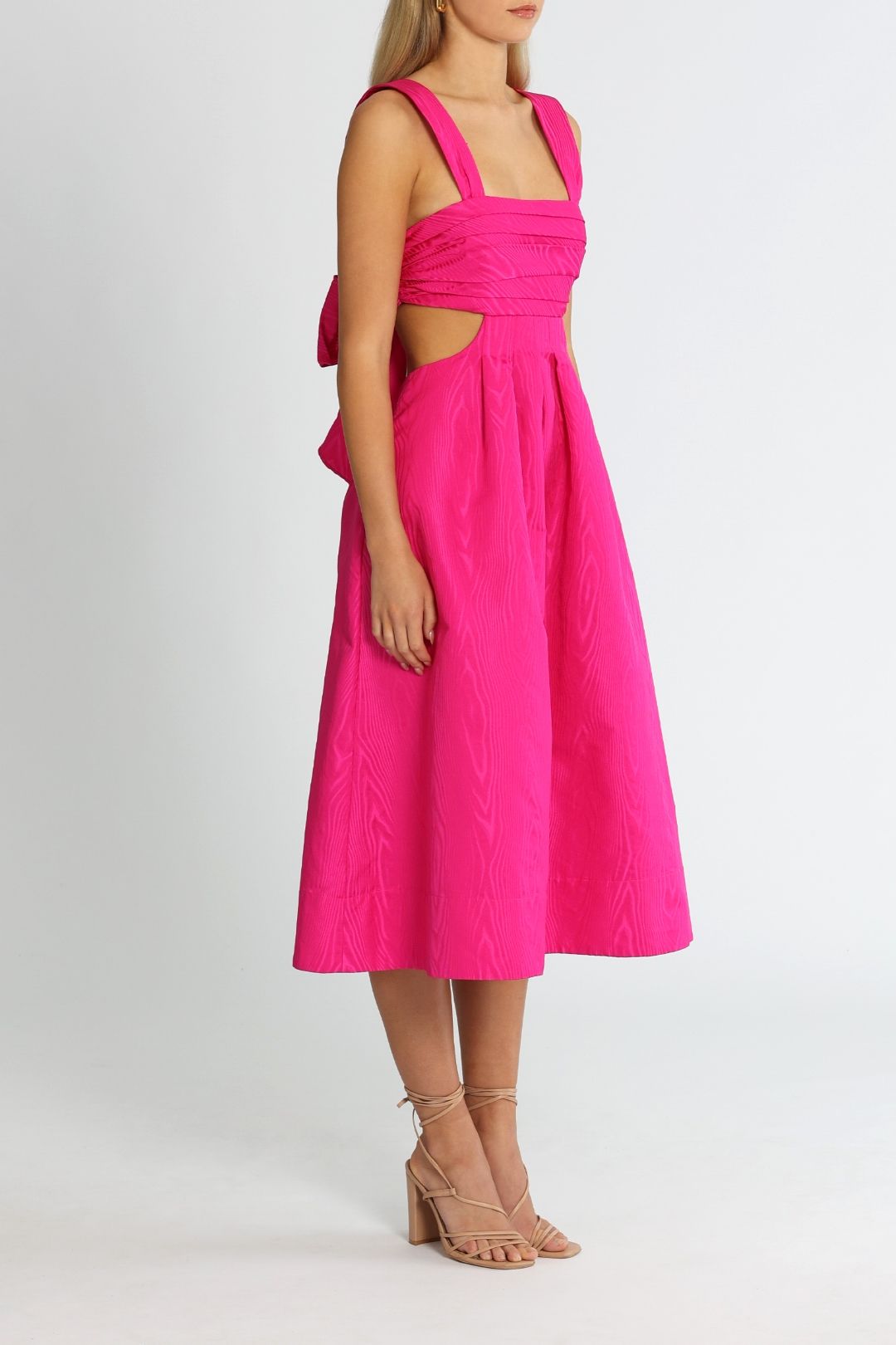 Rebecca Vallance Frenchy Cut Out Midi Pink