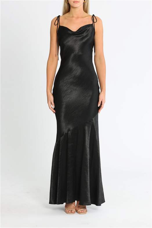 fitted lace wedding dress Moon Dance V Maxi Dress in Black - BEC + BRIDGE main image 0