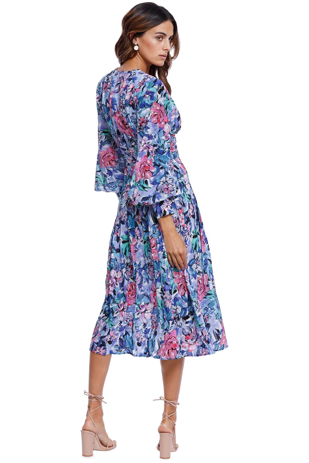 Hire La Violette Midi Dress in Blue | Rebecca Vallance