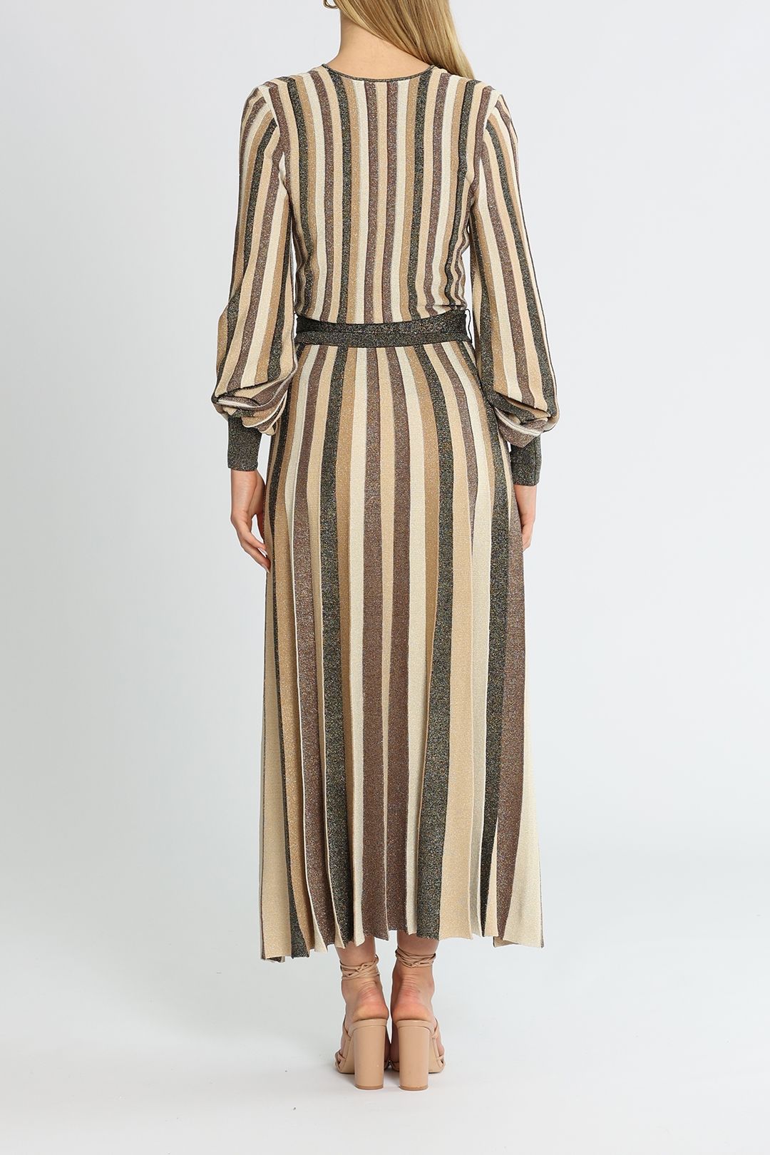 Rebecca Vallance Marsha Knit Midi Dress Stripe