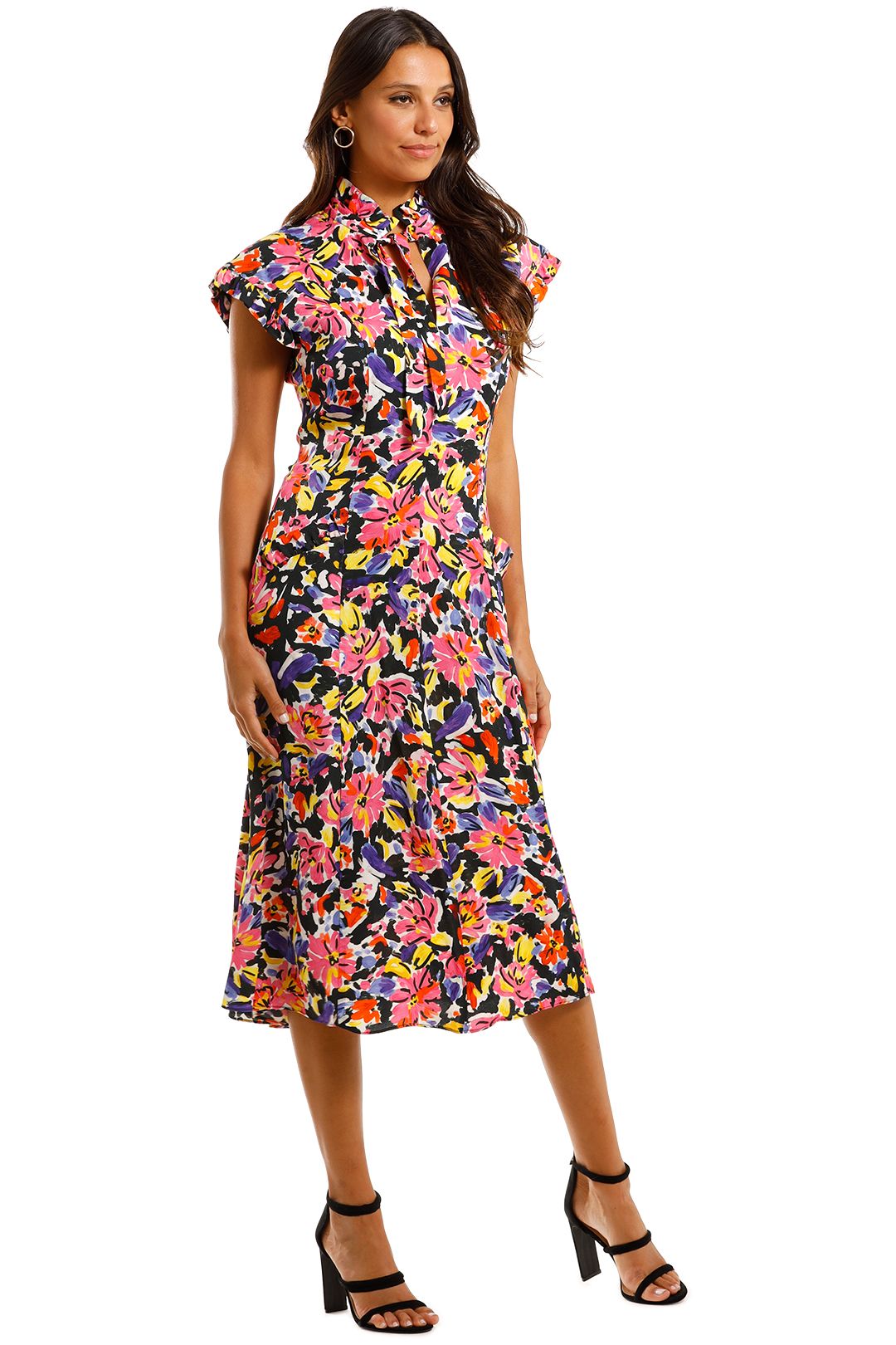Soho Frill Midi Dress | Rebecca Vallance for Rent | GlamCorner