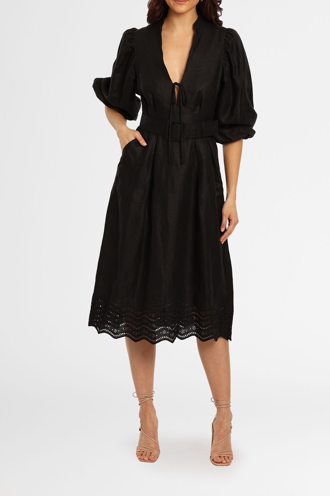 Rebecca Vallance Zahara Midi Black 
