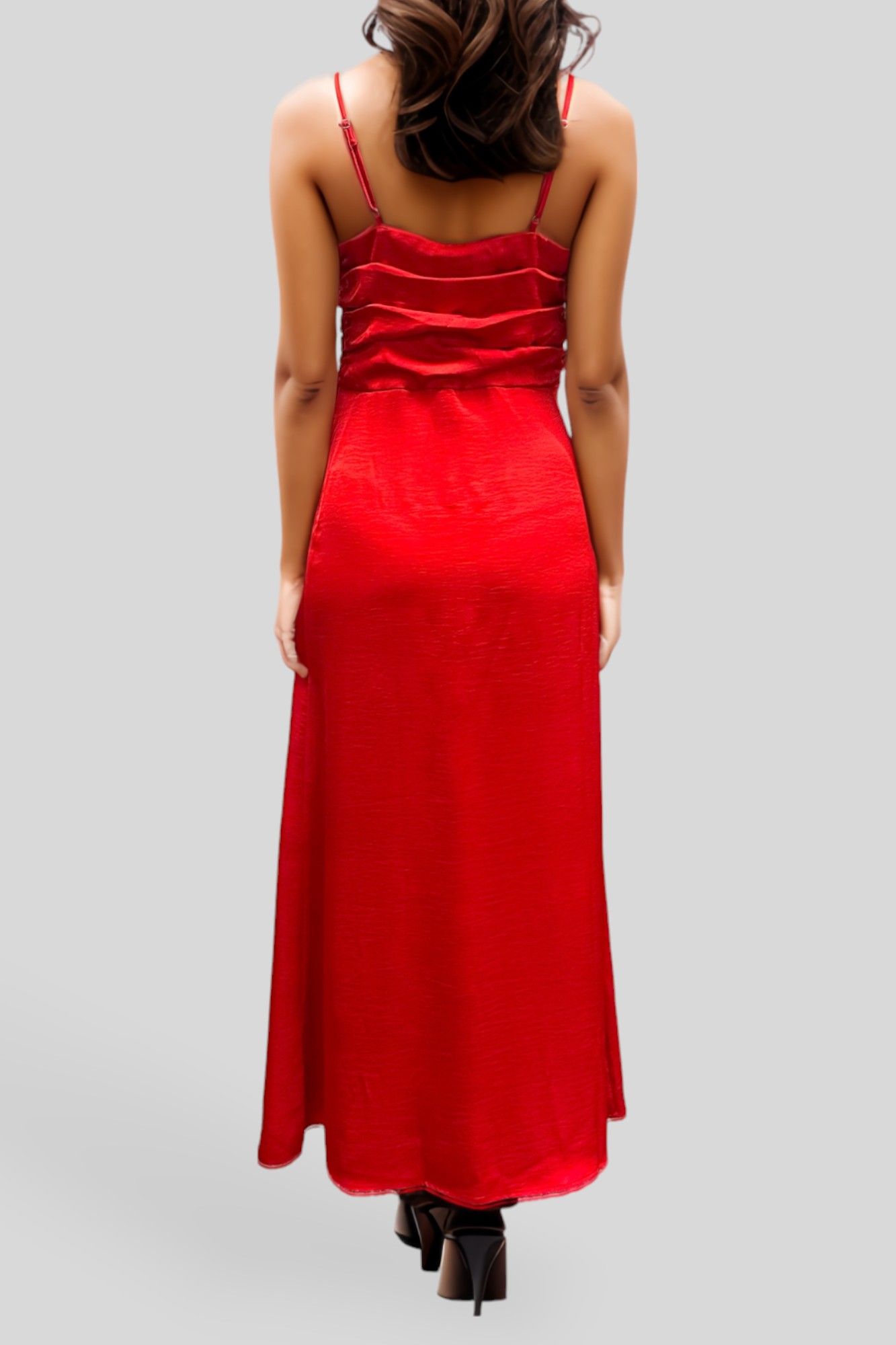 Y.A.S  Red Sleeveless Maxi Dress Back