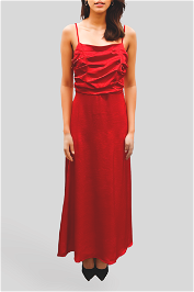 Y.A.S -Red Sleeveless Maxi Dress Front