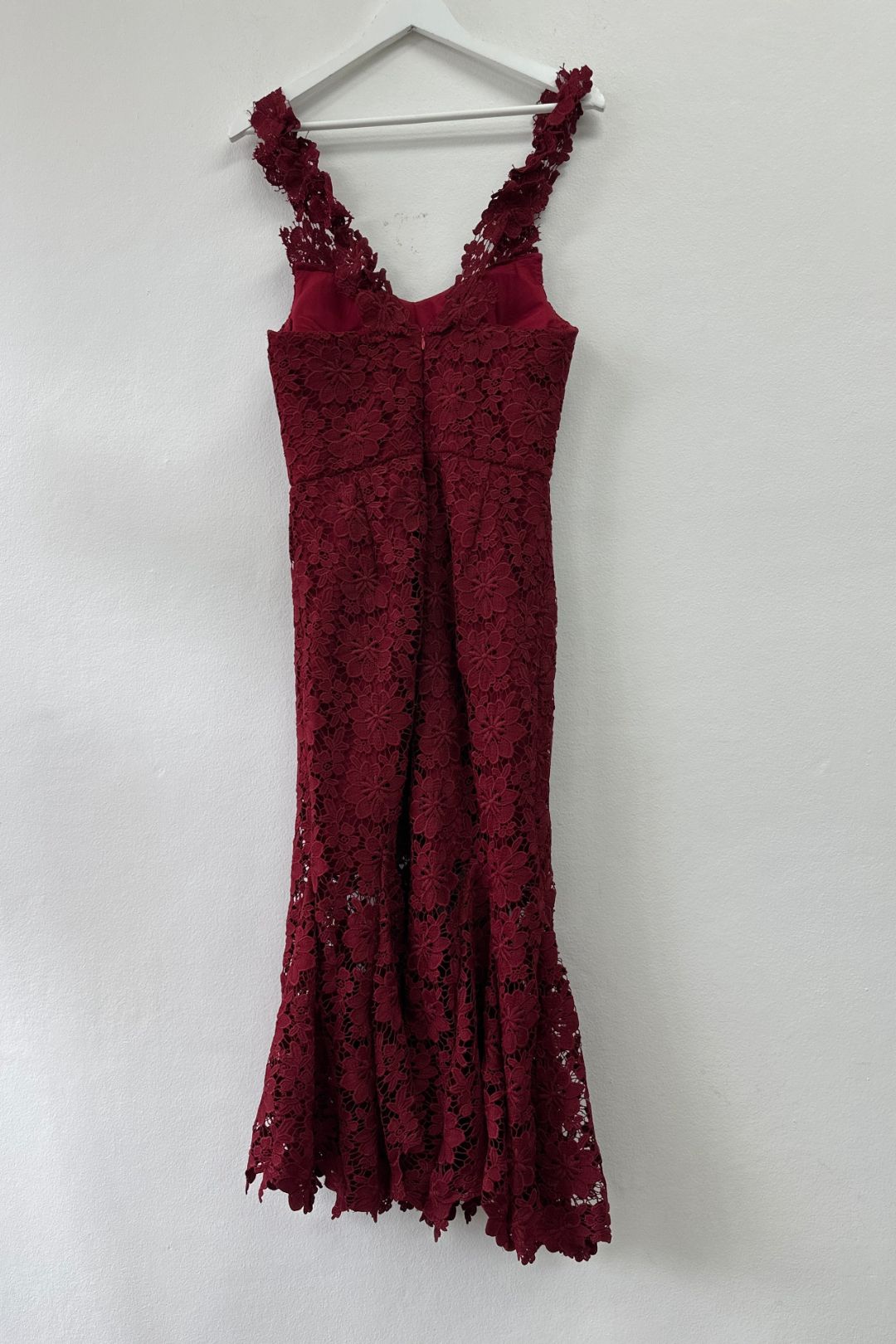 Grace and Hart Red Lace Midi Cocktail Dress 