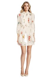 Redbalentino - Smocked Detail Floral Print - White - Front