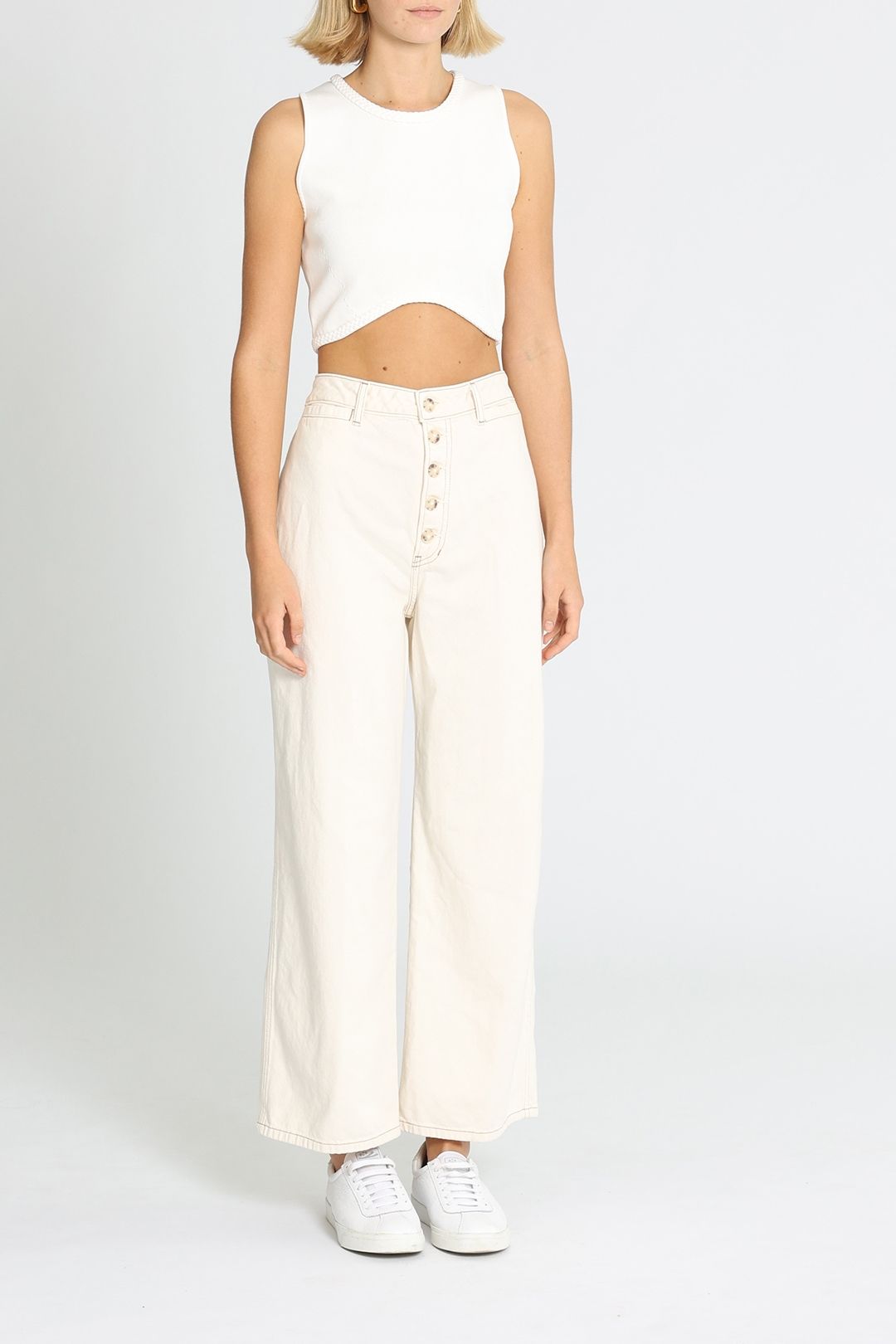 Reformation White Jeans Pockets