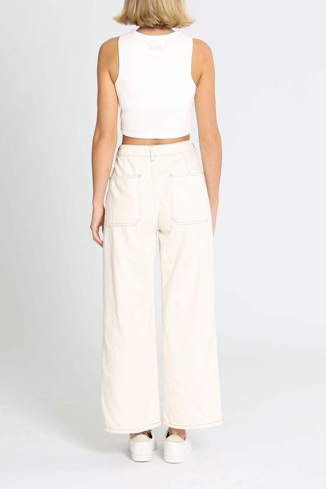 Reformation White Jeans Wide Leg