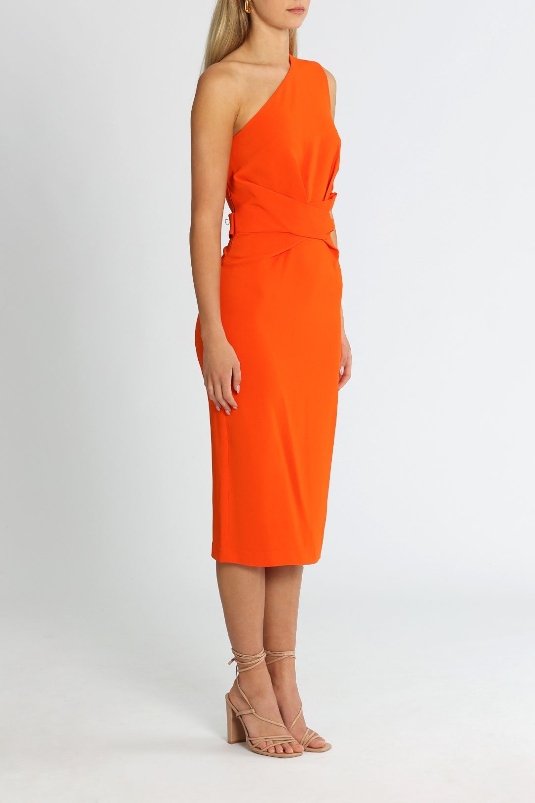REISS Laurent One Shoulder Dress Midi
