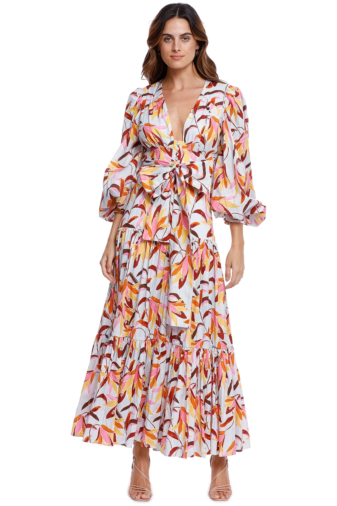 Hire Atlantic Dress in Blue Wandering Floral | Acler | GlamCorner