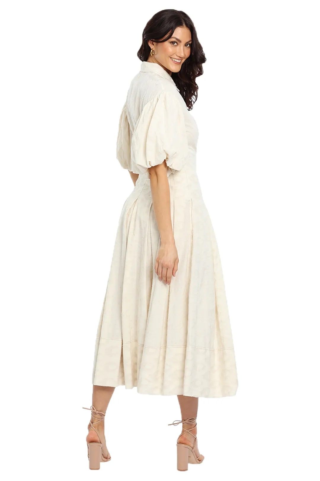 chinese dress ladies ACLER (white) Grangecourt one shoulder pleated maxi main image 1