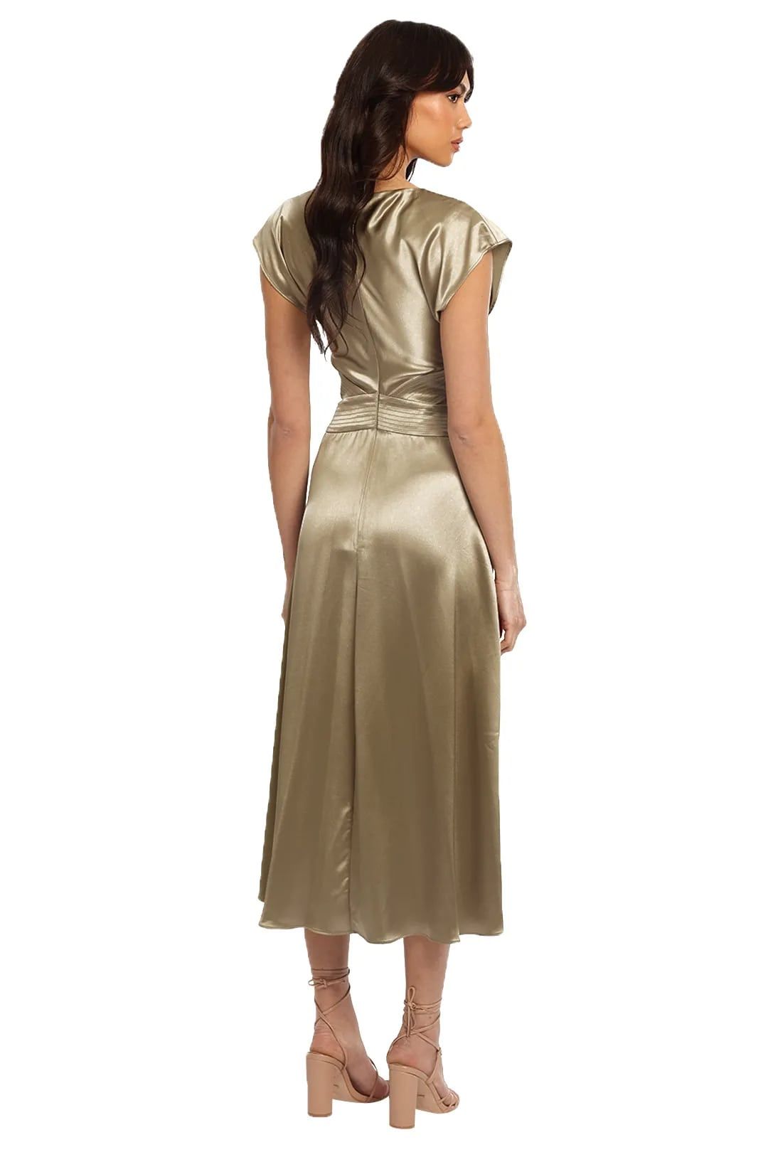 Plympton dress in khaki for formal events.