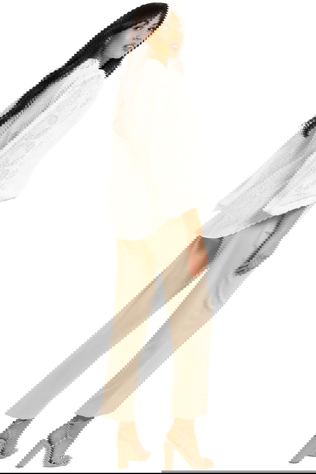 Hire Klara shirt in ivory for casual wear.