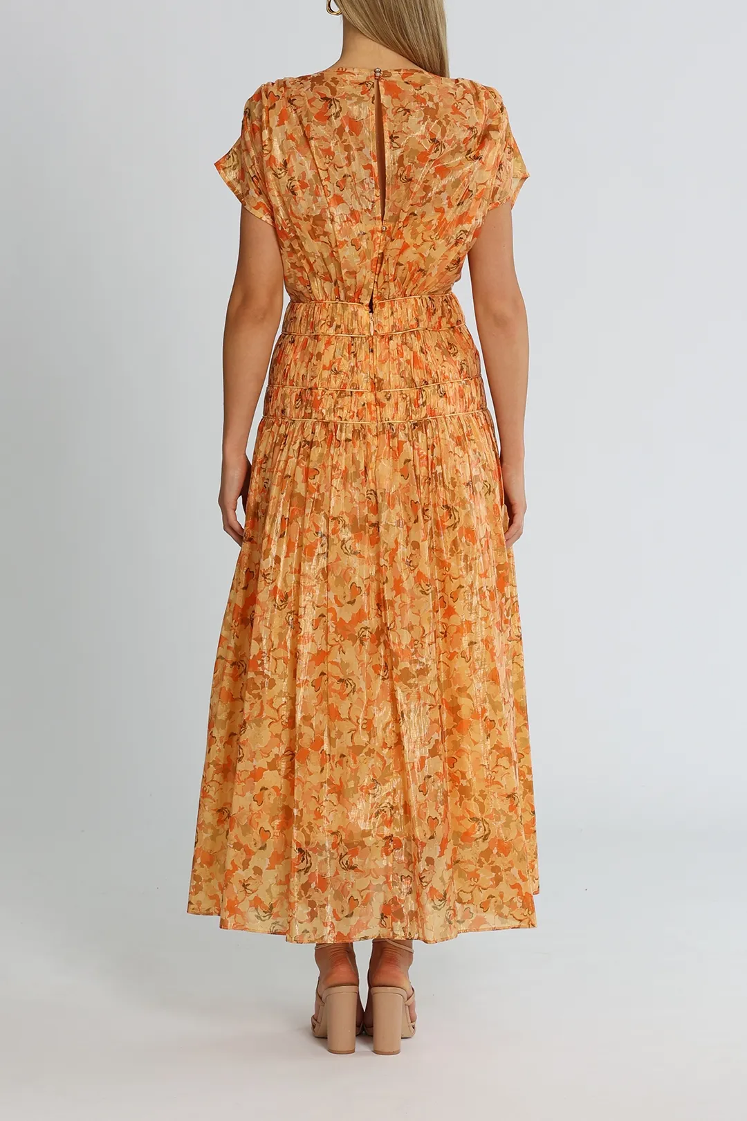 Rent the Bicknell Dress in Peach Parfait by Acler.