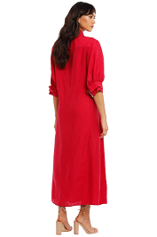 Corte Dress in Berry by Acler available for hire.