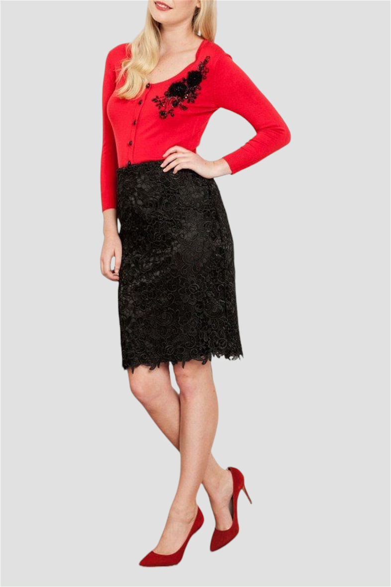 Black lace skirt shoes online