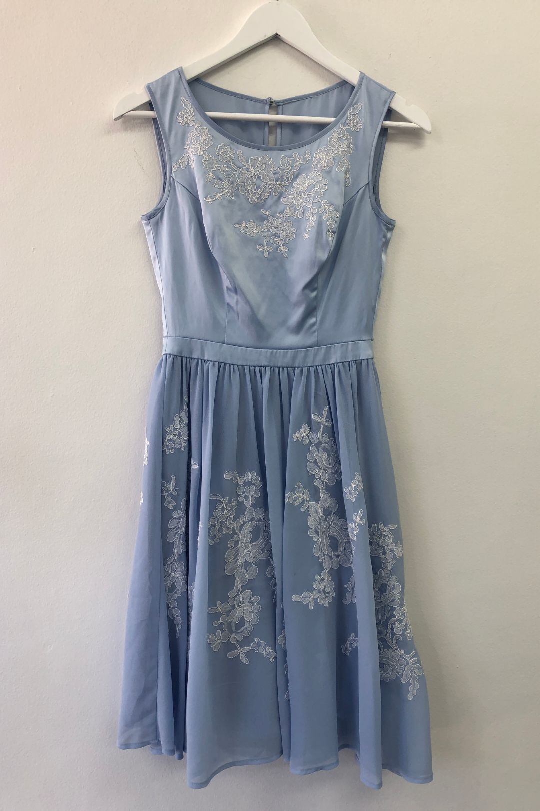 Buy Baby Blue Floral Krista Dress Review GlamCorner