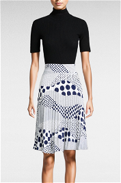 Review Blue and White Spotted Skirt