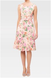 Review Lady Flounce Dress in Blush & Multi