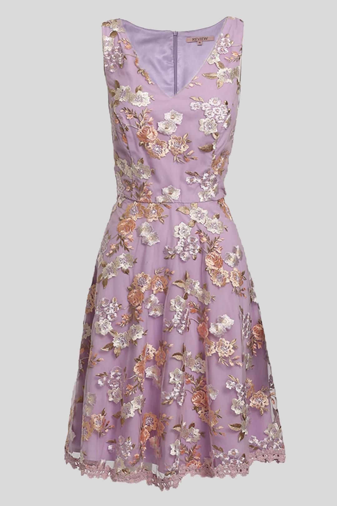 Review - Lilac Embroidered Midi Dress