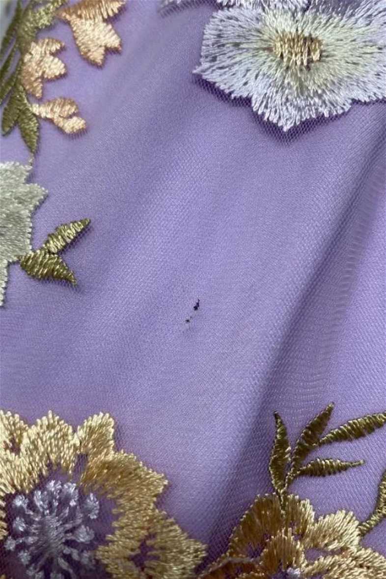 Buy Lilac Embroidered Midi Dress | Review | GlamCorner