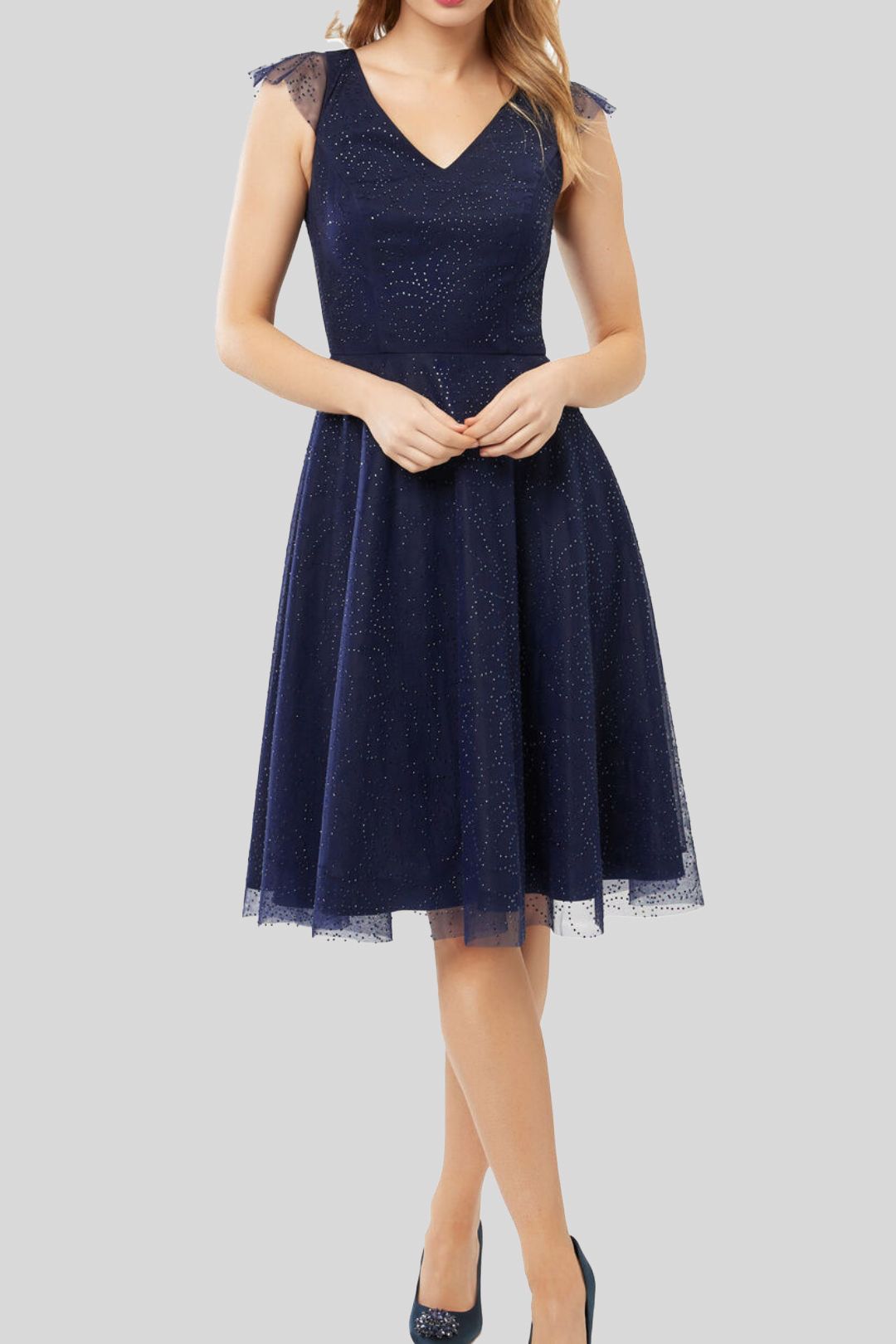 Buy Raindrop on Roses Dress in Navy Review GlamCorner
