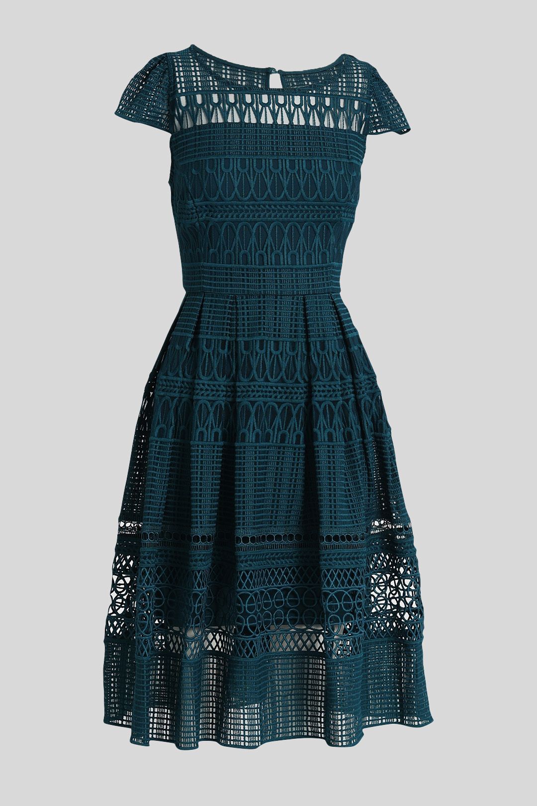 Review Saint Petersburg Dress in Petrol Blue