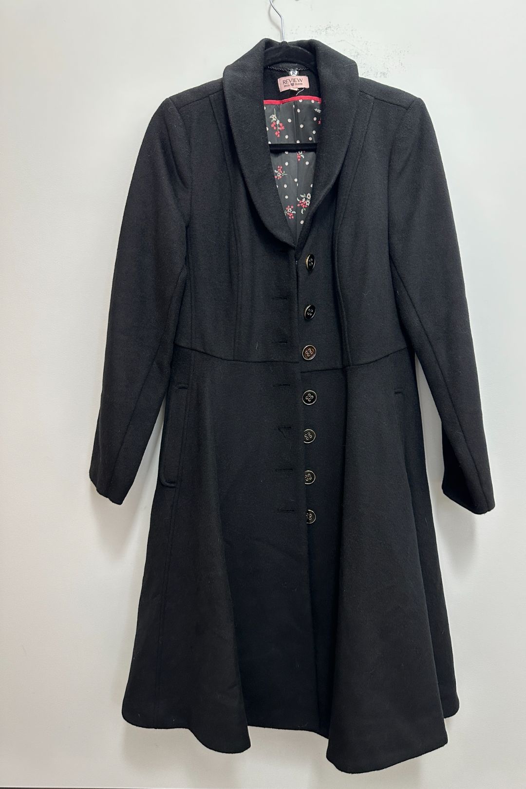 Buy Single Breasted Black Swing Coat Review GlamCorner