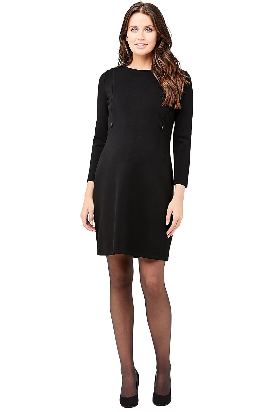 Ripe-Maternity-Sandra-Nursing-Dress-Black-Front