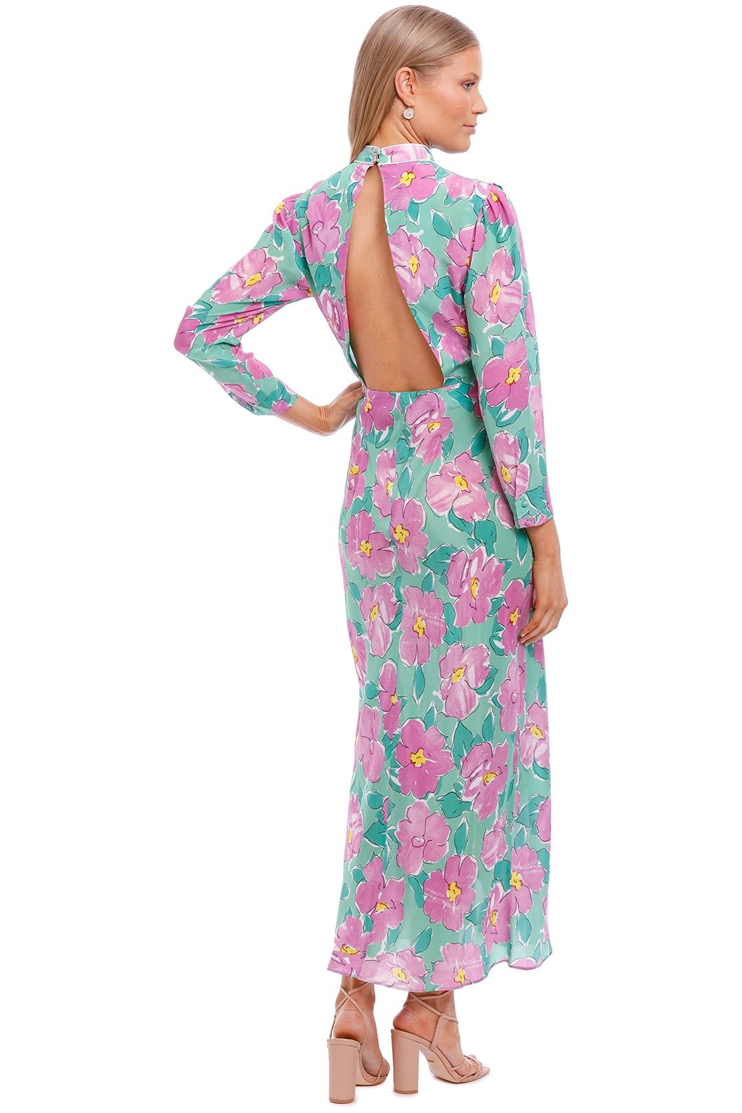Rent Cherie High Neck Maxi Dress Rixo London GlamCorner