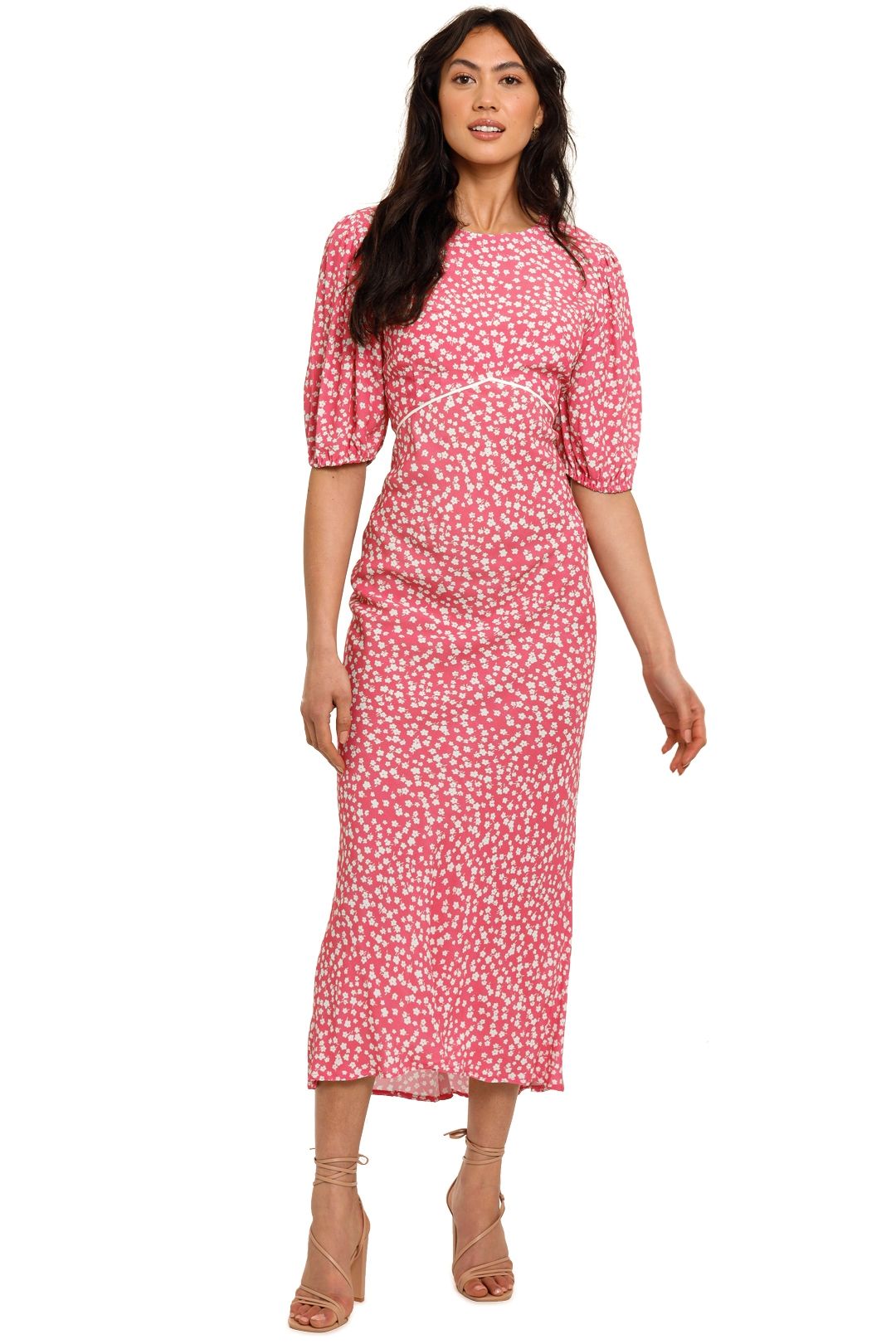 Delilah Puff Sleeve Midi Dress