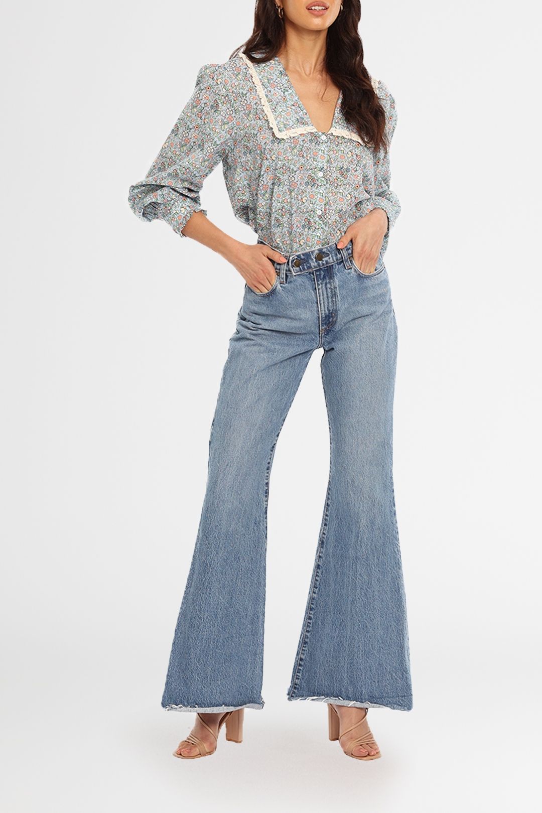 Rixo London Mady Blouse Blue