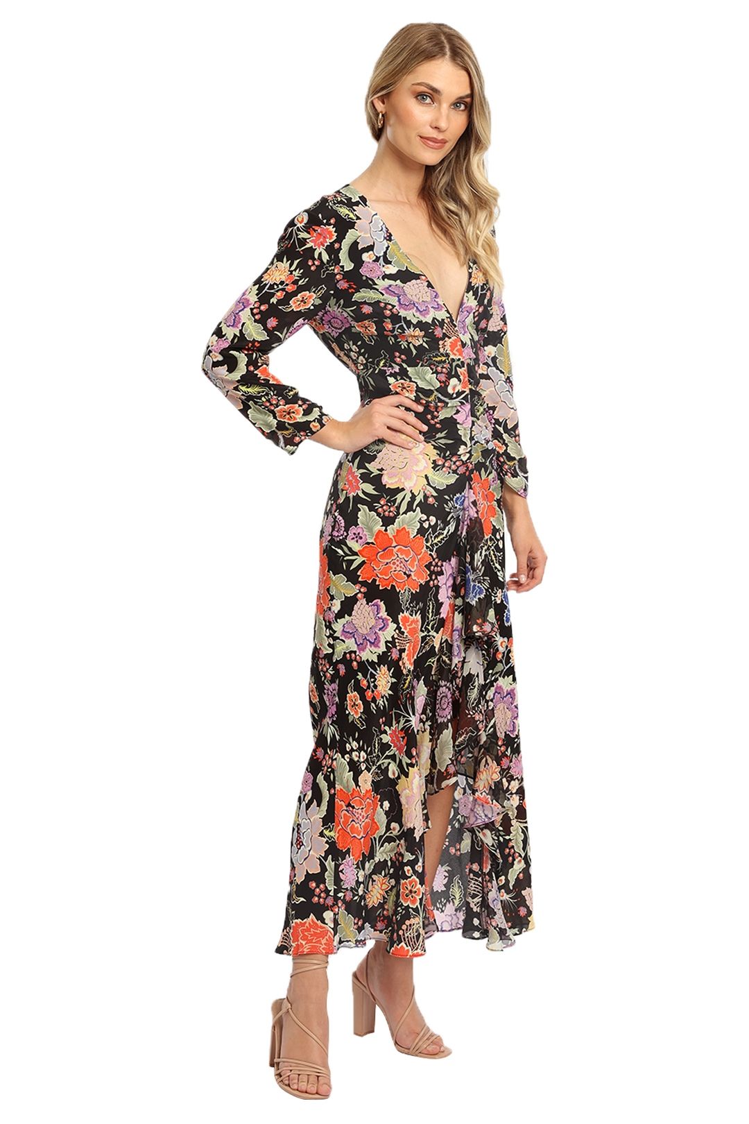 Hire Rose Midi Dress Rixo London GlamCorner