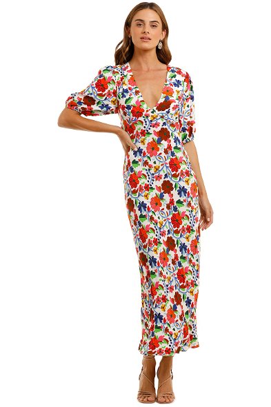 rixo steph midi dress Rent Steph Crepe Midi Dress | Rixo London