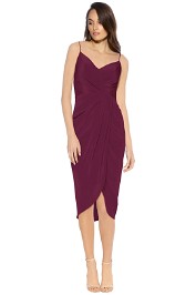 Rodeo Show - Saskia Drape Dress - Wine - Front