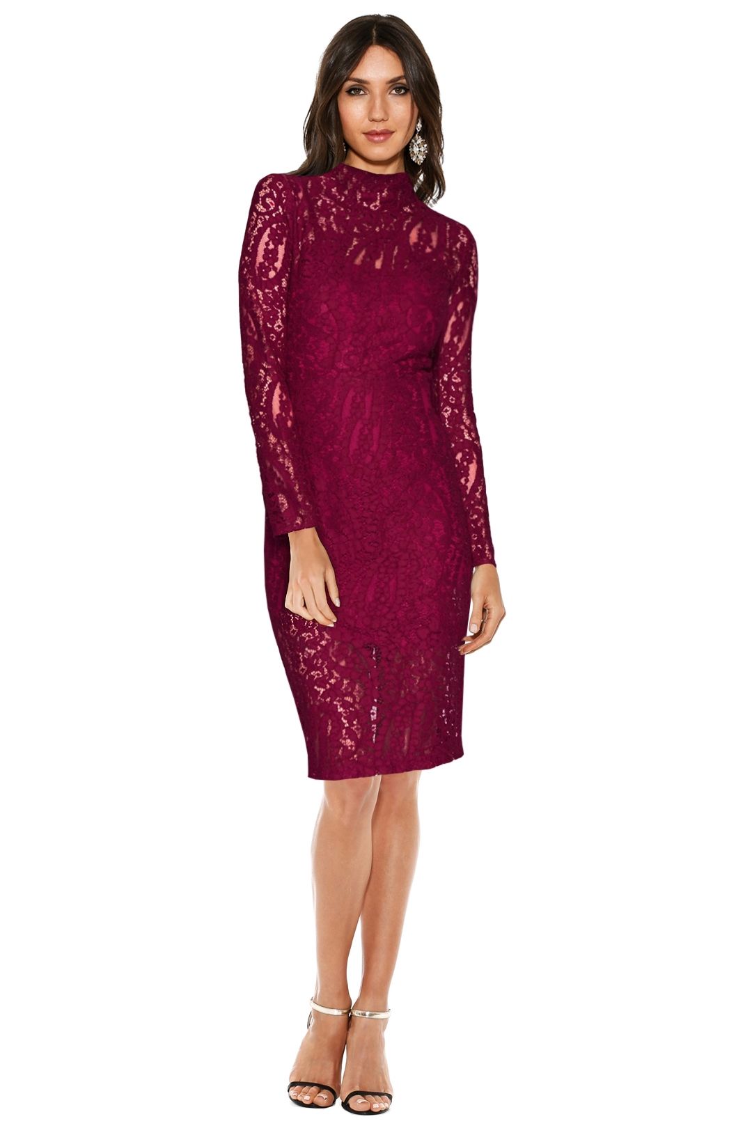 Fuschia lace dress clearance