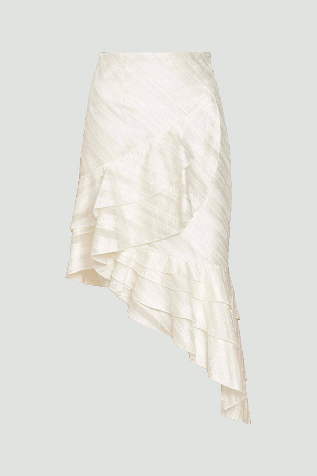 Rodeo Show Diagonal Hem Skirt in White