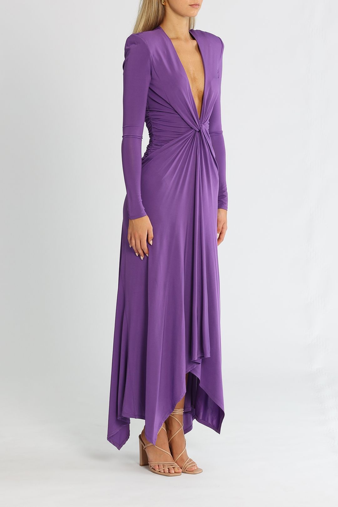 Ronny Kobo Stormy Dress Purple Asymmetrical