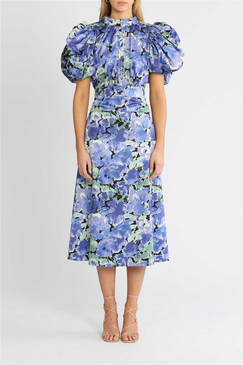 Hire Dawn Baja Blue Dress | Rotate By Birger Christensen | GlamCorner Hire Dawn Baja Blue Dress | Rotate By Birger Christensen | GlamCorner
