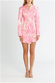 Rotate By Birger Christensen Shannon Aurora Pink Blazer Dress
