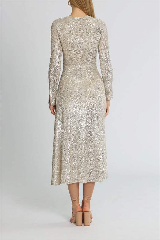 Hire Sierra Dress in Silver | Rotate By Birger Christensen | GlamCorner Hire Sierra Dress in Silver | Rotate By Birger Christensen | GlamCorner
